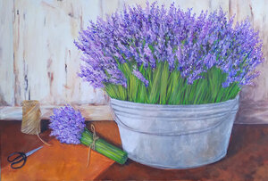 Lavender in tub